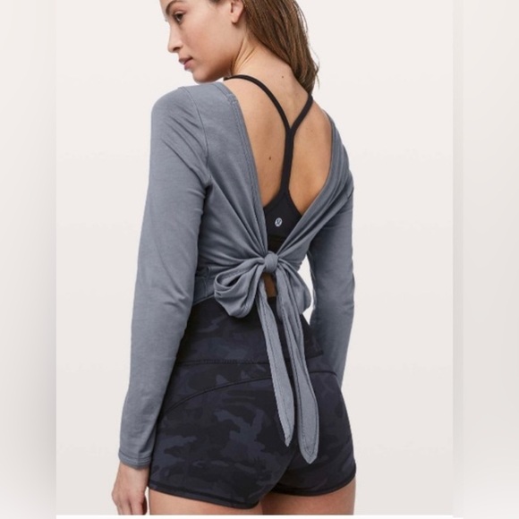 Lululemon Its a Tie Cropped Long Sleeve - Picture 1 of 6